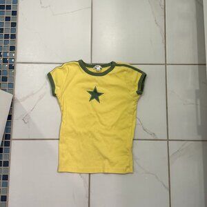 Subdued Yellow/Green Star T-Shirt